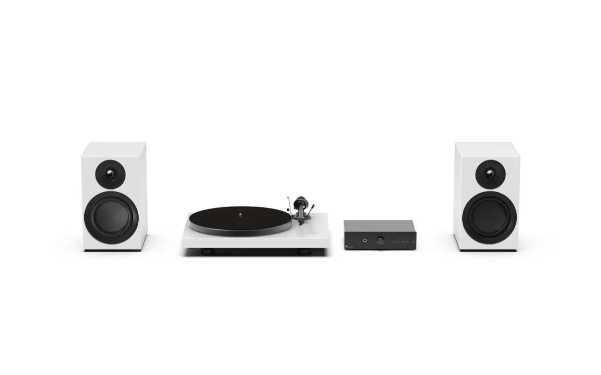 Pro-Ject Colourful Audio System E - seidenmatt Walnuss - Plattenspieler