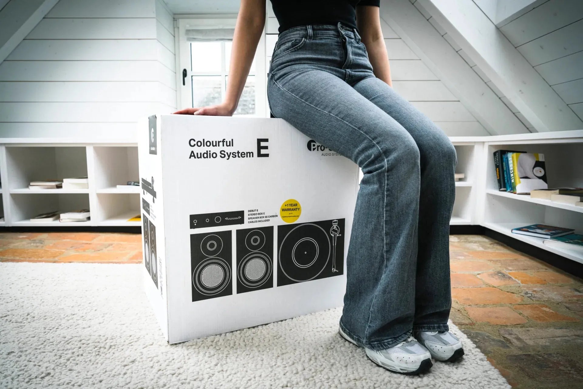 Pro-Ject Colourful Audio System E - seidenmatt goldgelb - Plattenspieler