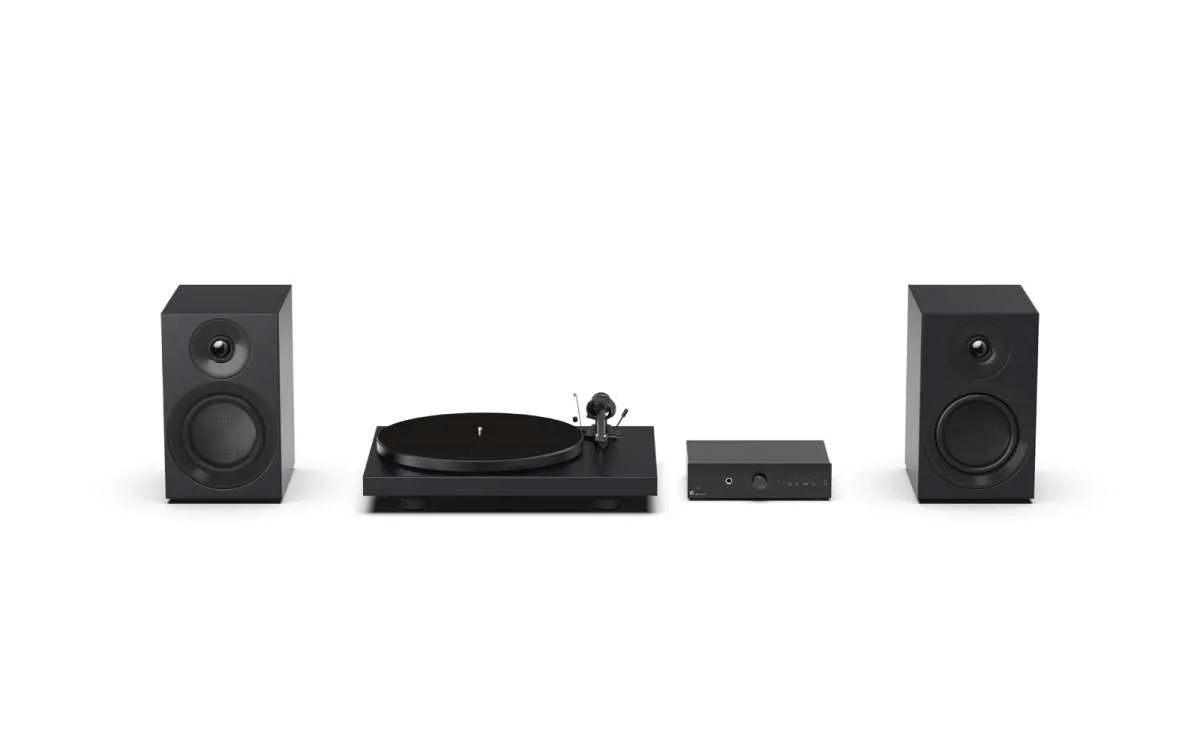 Pro-Ject Colourful Audio System E - Seidenmatt Schwarz - Plattenspieler