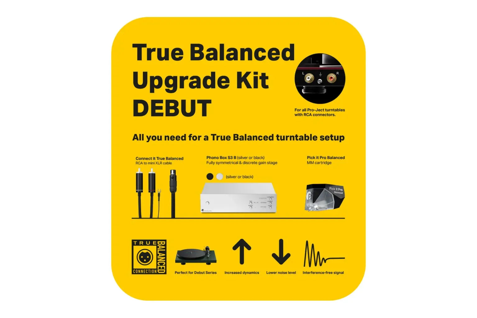 Pro-Ject Upgrade Set Debut Balanced, silber - HiFi Zubehör